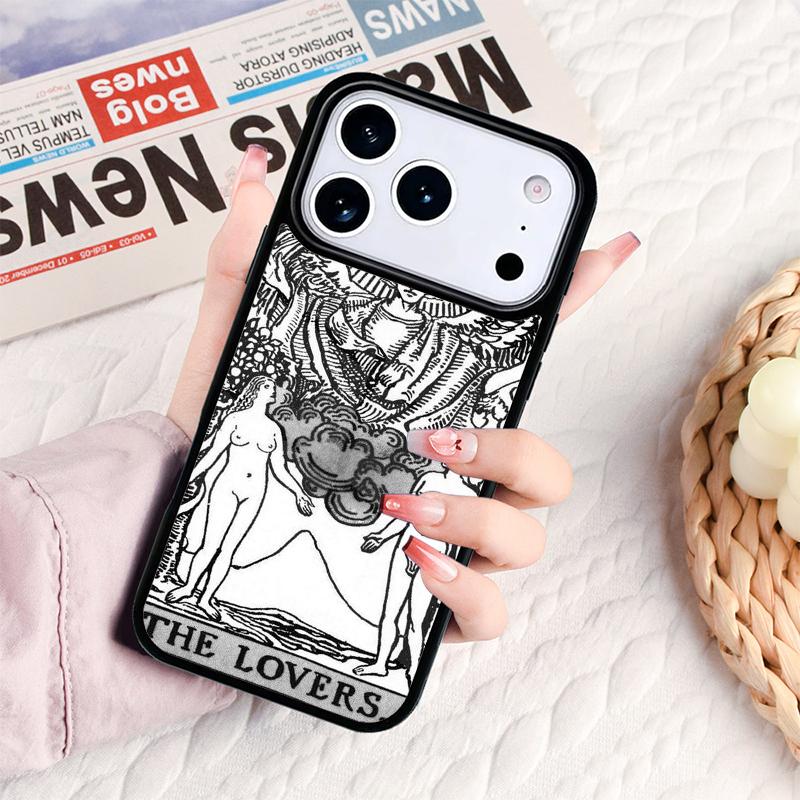 Tarotkarten Astrologie Sonne Mond Handyhülle Für IPhone 17 16e 15 14 13 12 11 Pro Max Air Mini Weiche Schutzhülle