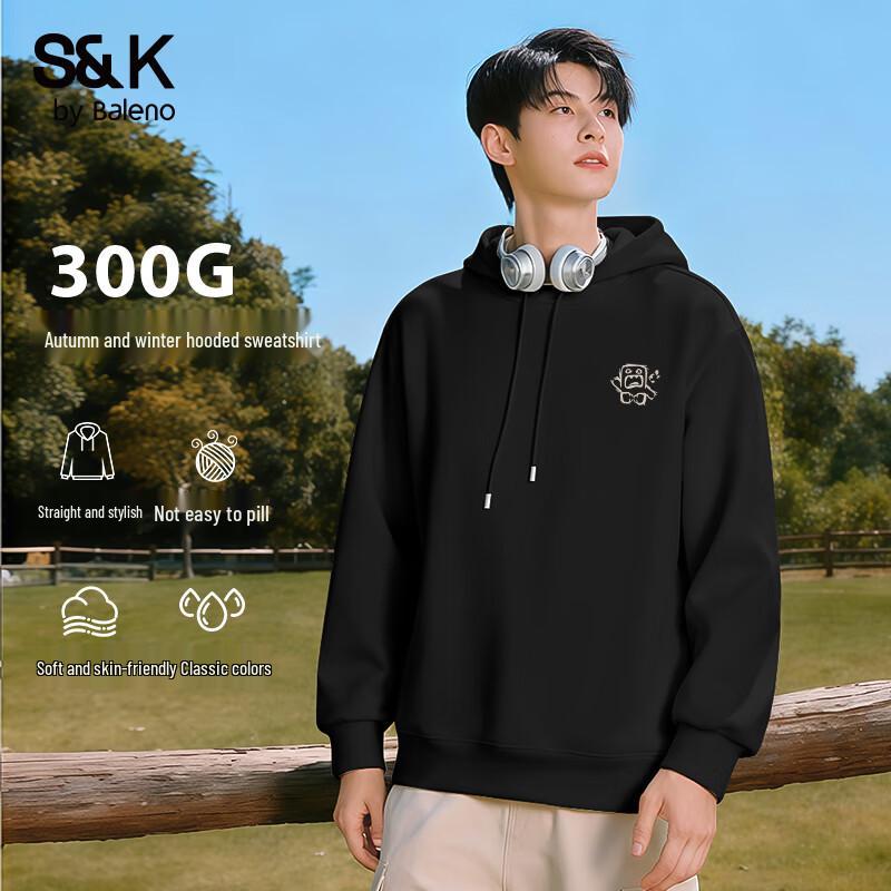 Baleno Men's S&K Series Heavyweight Cartoon Print Hoodie