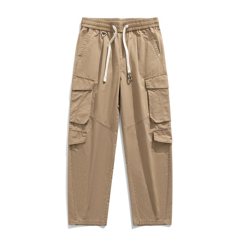 Loose Straight Leisure Wide-leg Tooling Men's Outdoor Trousers Pure Cotton Retro Slim Fashion Joker.