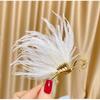 Zircon Flamingo Brooch with Feather Design - Creative Korean Fashion Accessories for Women