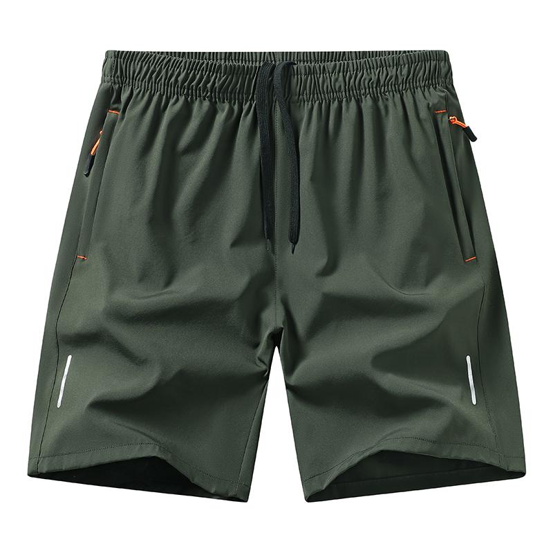 Men's Quick Dry Drawstring Shorts with Zipper Pockets, Lightweight Athletic Shorts for Running and Daily Wear