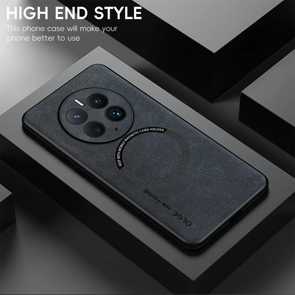Magnetic Retro Leather Soft Case for Huawei Mate 70 60 50 Pro Mate50 70Proplus Mate60proplus Wireless Charging Phone Case Cover