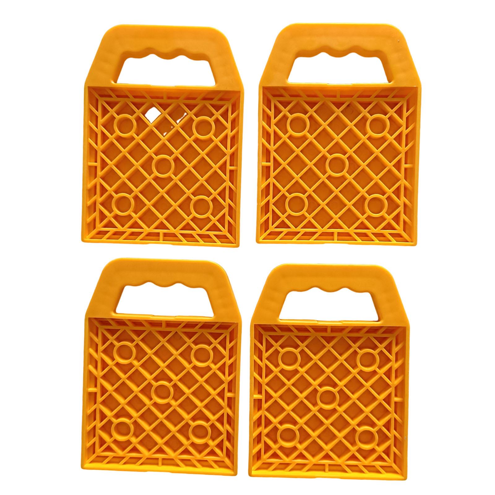 

Folding Trailer Jack Padlocks RV Stabilizer Antislip Leveling Block Durable Portable Pads for Travel Trailer Camping помаранчевий
