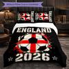 Set Biancheria da Letto a 3 Pezzi Nazionale di Calcio Inglese Morbido Set Copripiumino con Federe Set Decorazione Camera da Letto per la Casa