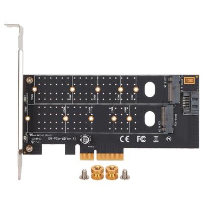 M.2 To Pcie Adapter PCB Porous Dual M.2 PCIE Adapter Expansion Card for SATA PCIE NVMe SSD