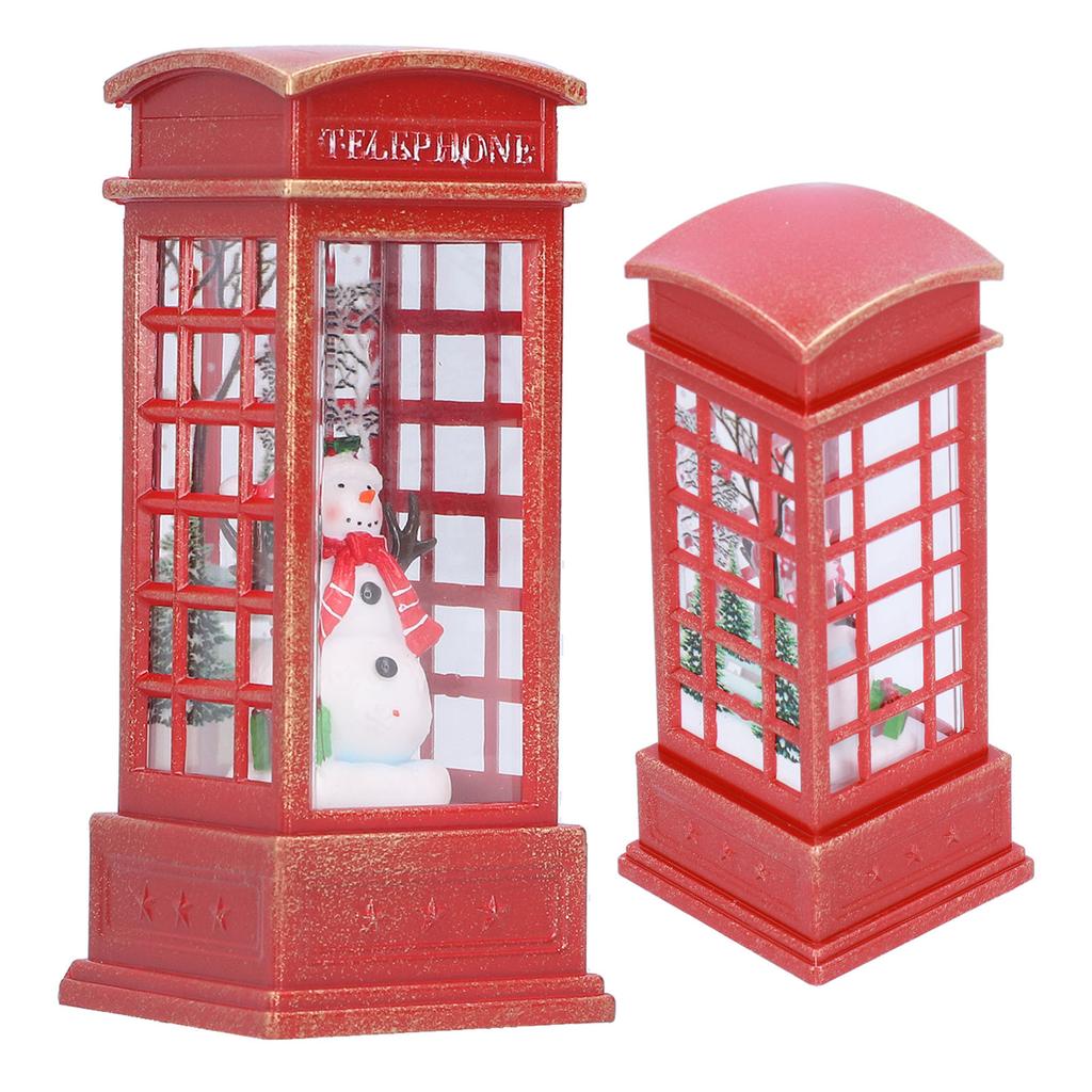 Christmas Decorations Telephone Booth Decoration Night Light Home Decoration Luminous Decoration GiftSnowman