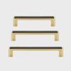 Modern European Black & Gold Cabinet Handle
