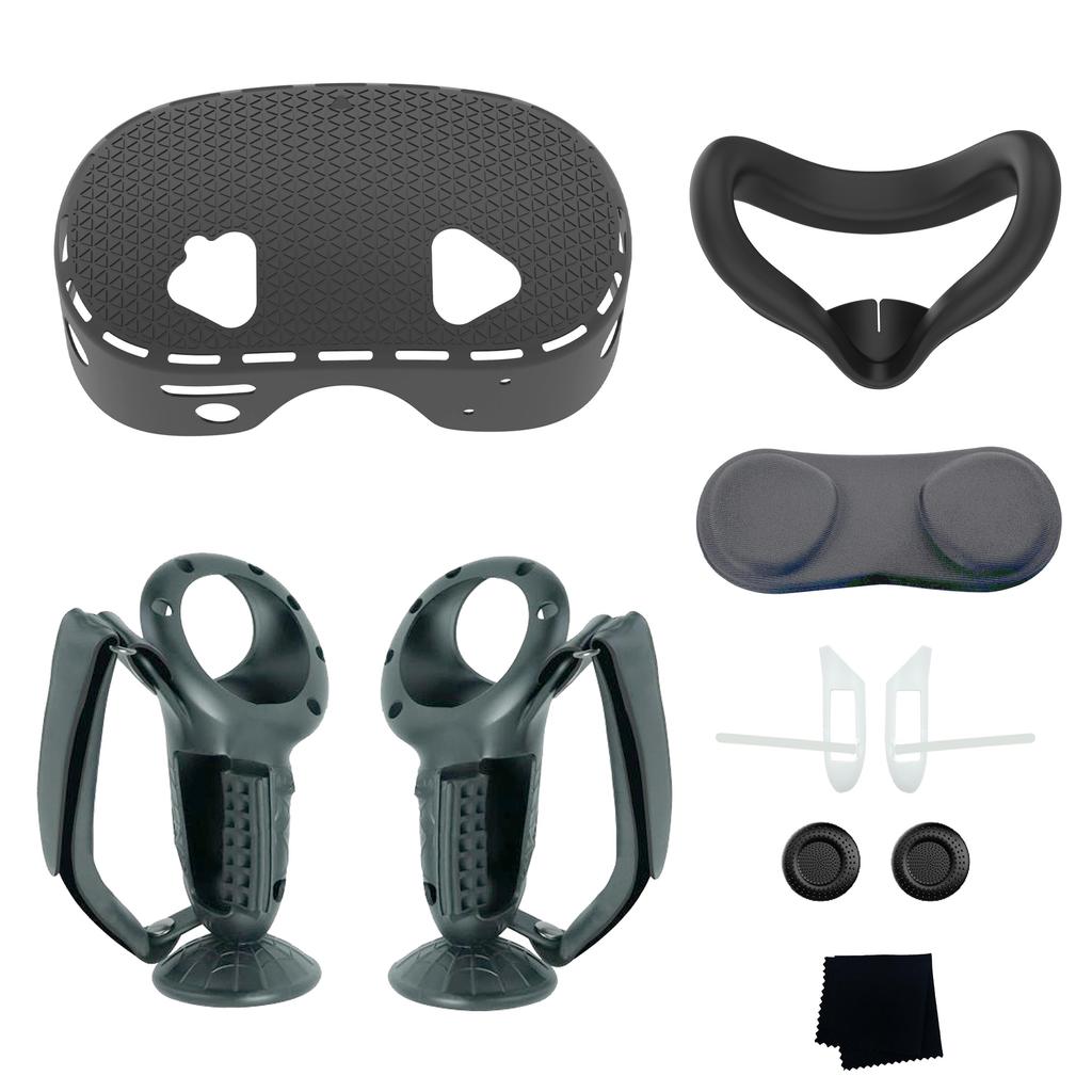 Per Meta Quest 3S set 10-in-1 di accessori VR Custodia protettiva in silicone impermeabile e antigraffio