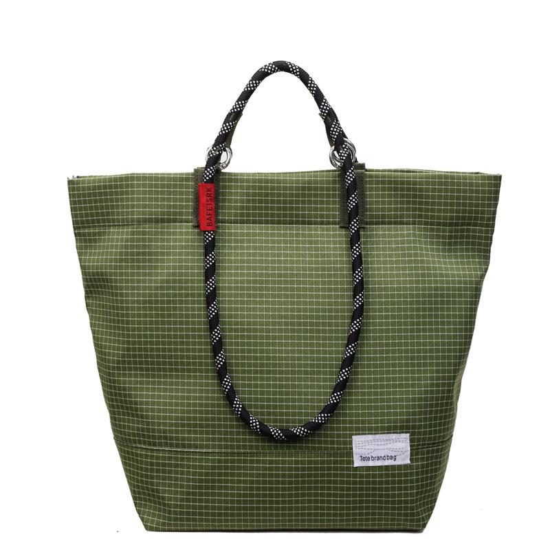 Climbing rope outdoor waterproof lightweight casual nylon bag women's strong wear-resistant large-capacity commuter tote bag