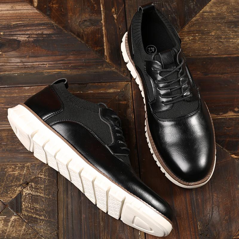 Fashion FUQIAO New Lightweight Men Summer Shoes Fashion Sneakers Comfortable Loafers Breathable Leather Casual Men Shoes