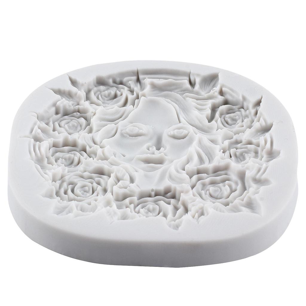 Goddess Silicone Molds Flower Goddess Fondant Mold Cake Decorating Tools Cupcake Topper Chocolate Candy Craft Gum Paste Polymer Clay