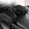 Car Armrest Center Console Organizer with Retractable Cup Holder Adjustable Forward and Back for Manual Gear Large Storage Box