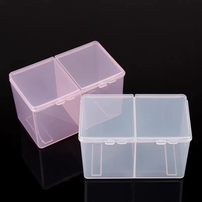 1Pc-Portable Storage Box Nail Accessoires Wipes Cotton Pads Swab Rods Container Case Nail Art Toos Organizer
