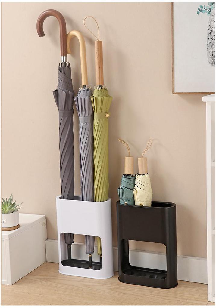 Compact Plastic Umbrella Stand for Entryway – Durable Rain Gear Storage Rack