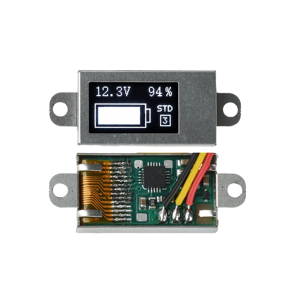 Ultra Thin Mini Oled Battery Voltage Meter 0-30V Dc 1-6S Lithium Battery Tester Real Time Percentage Power Display