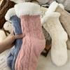 High quality3-Pair Women's Heavy-Duty Winter Plush Thermal Socks - Thick Cuffed Warm Mid-Calf Floor Socks Suitable for /Outdoor Use, Cold-Resistant