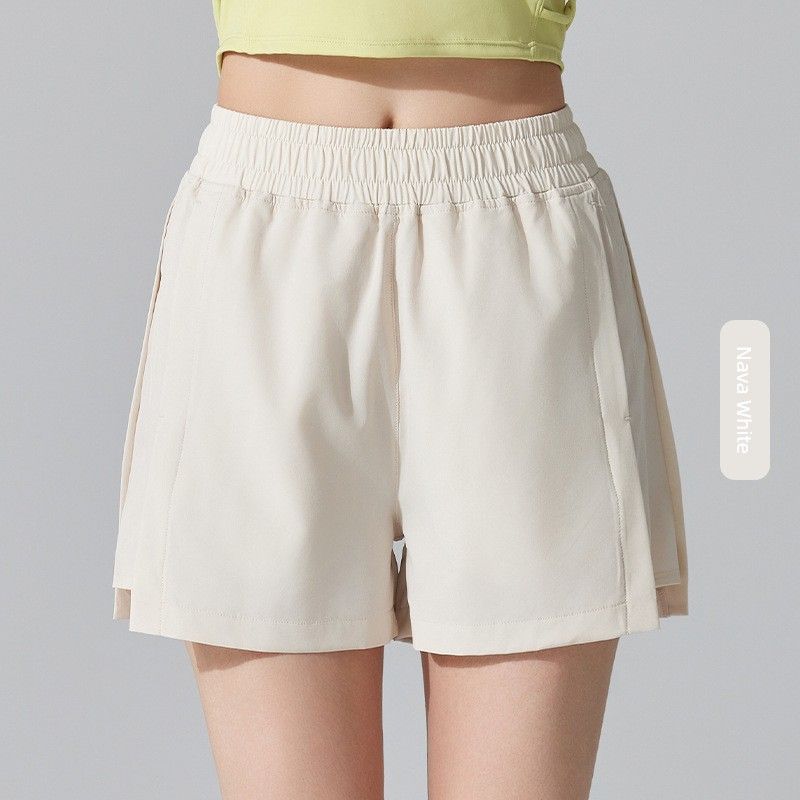 

Export New Quick-Drying Breathable Workout Shorts All Year Round Loose Running Flab Hiding Hip-Lifting Yoga Fitness Four-Point Pear-Shaped Pants Nava White L