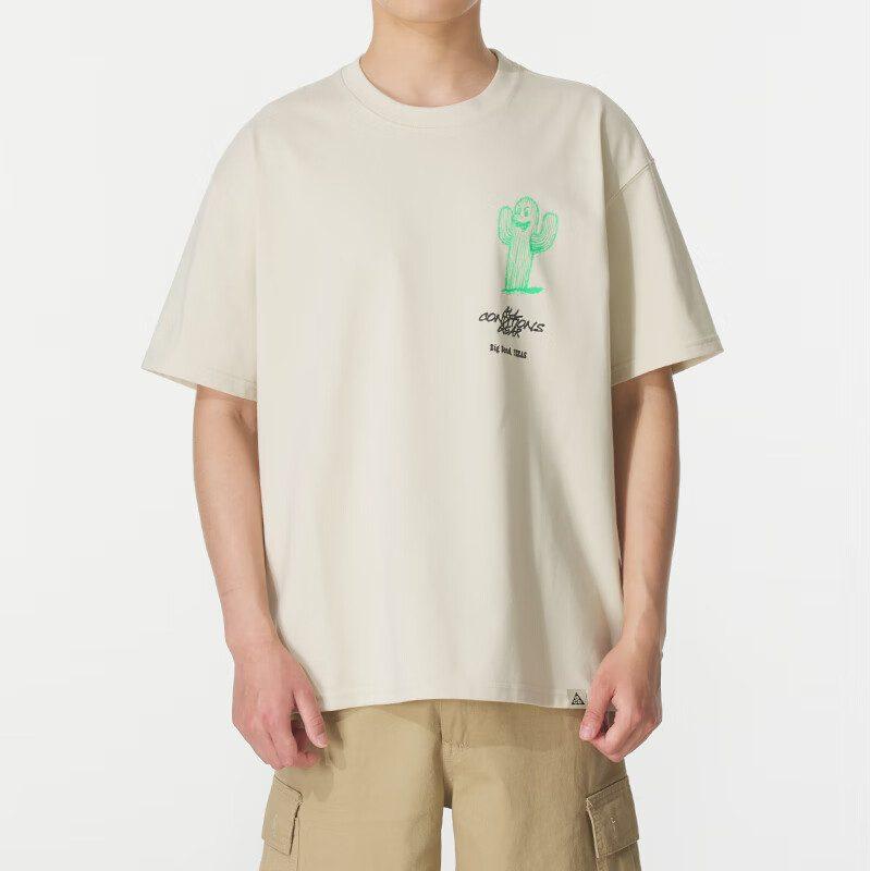 Nike T Shirts Men's Beige Crew Neck Moderate HV1293-229
