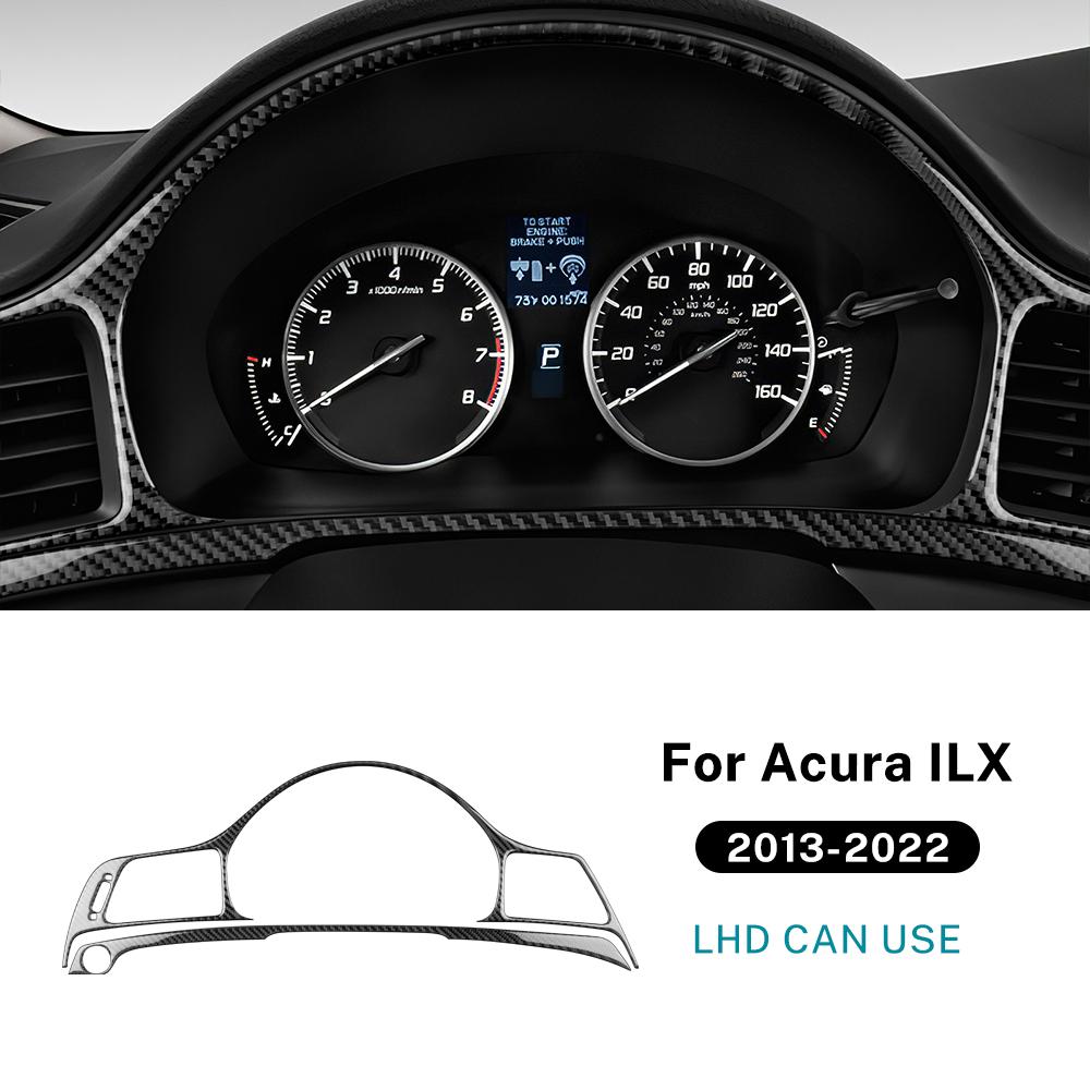 For Acura ILX 2013 2014 2015 2016 2017 2018     Car Dashboard Frame Real Soft Carbon Fiber Sticker Accessories