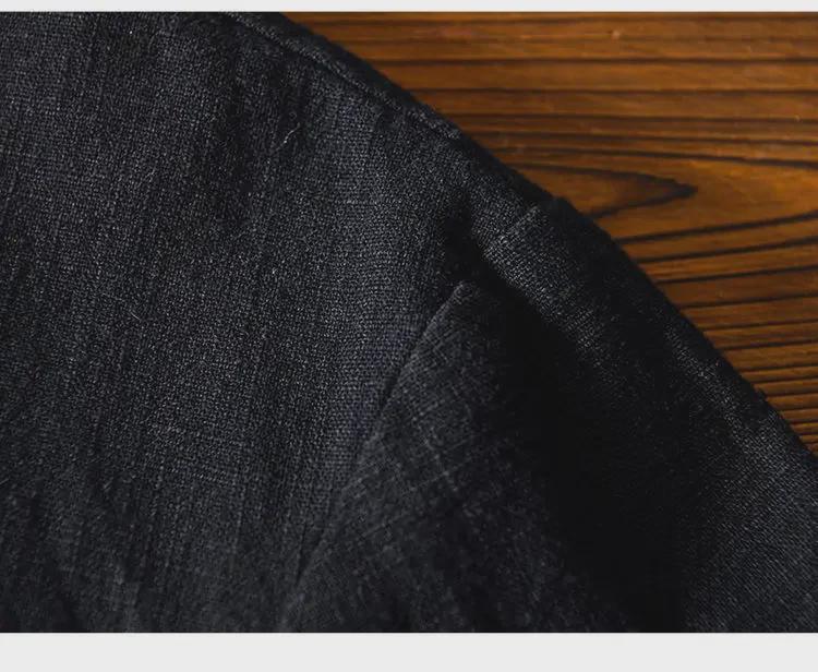 Men's Chinese Buttoned Cotton-Linen Shirt Jacket: Casual Tang Suit, Loose Ancient-Style Hanfu, Large Size, Middle-Aged Top