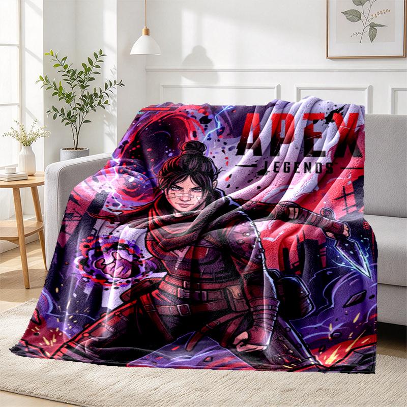 Apex Legends Pattern Blanket for Home Decoration, Bed, Sofa, Car Travel, Camping, Suitable for All Seasons, Birthday Christmas Gift