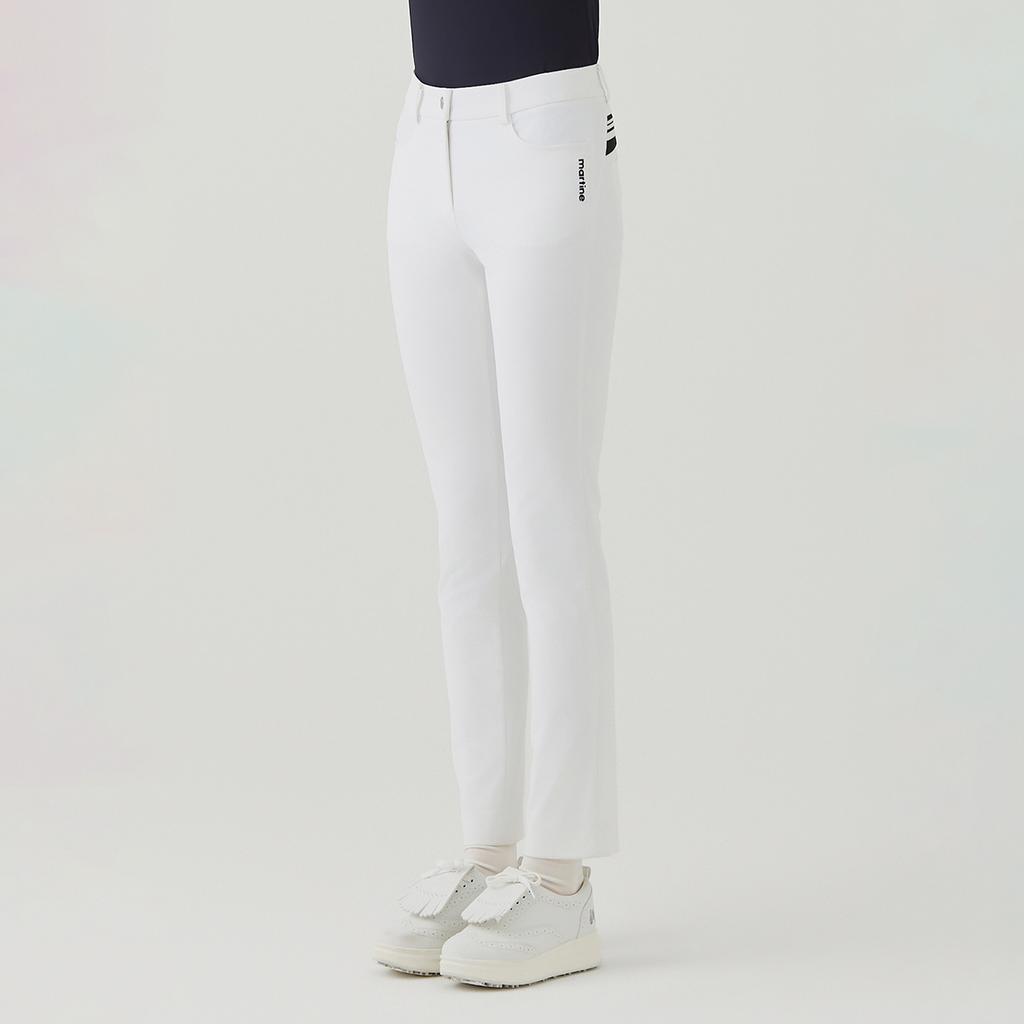 MARTINE GOLF Band Logo Slim Fit Pants_O/White