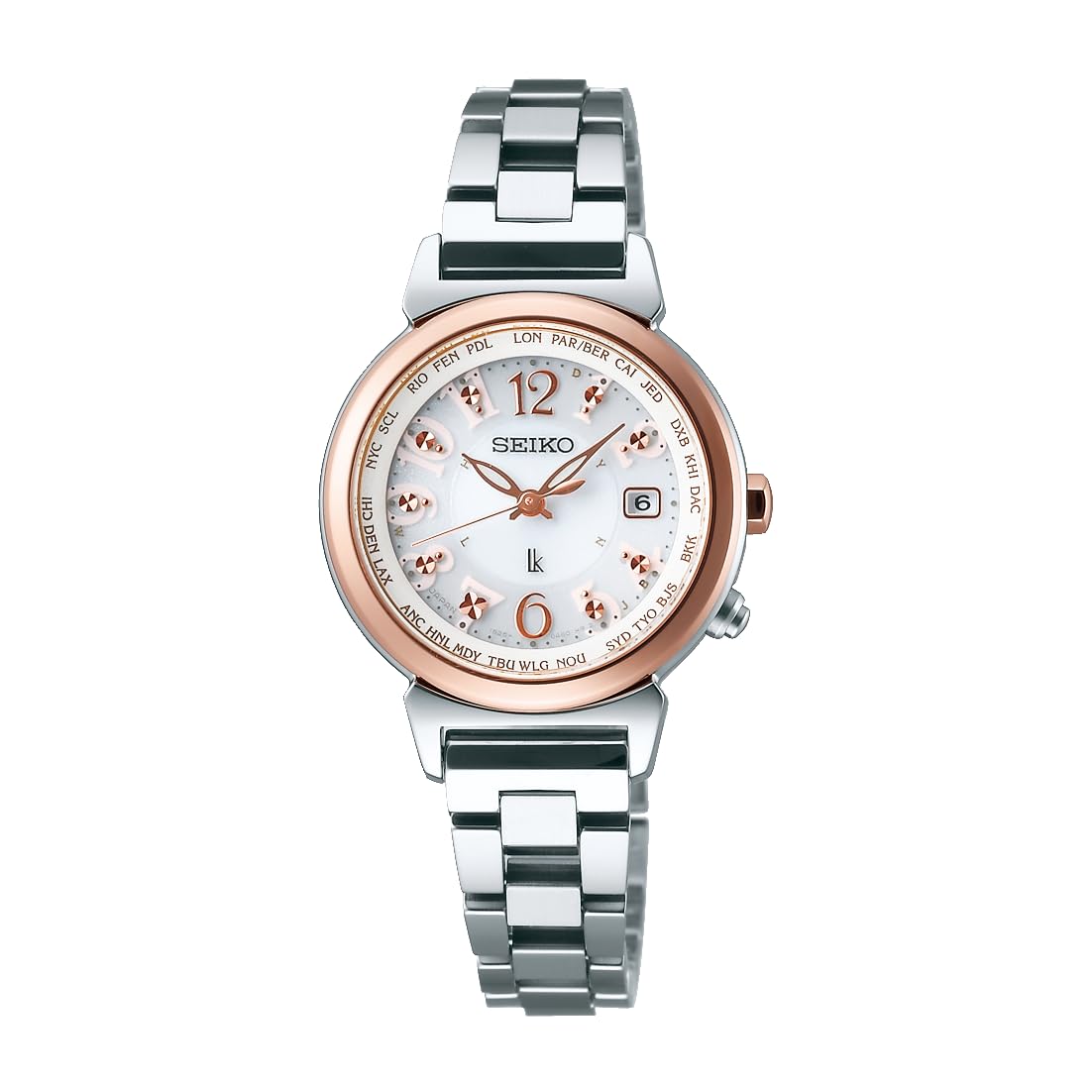 

Lucia Watch Solar Radio Функція світового часу Сапфірове скло Super Clear Coating SSVV002 Silver [Seiko Watch] Women