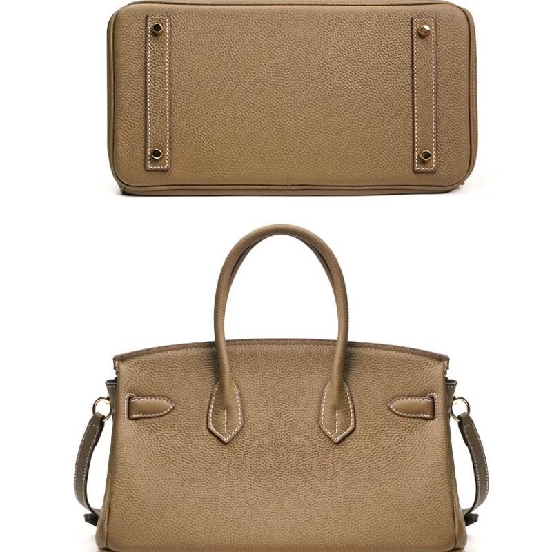 Bolsa de Mão Dou Xiaozhu Estilo Birkin em Couro Premium