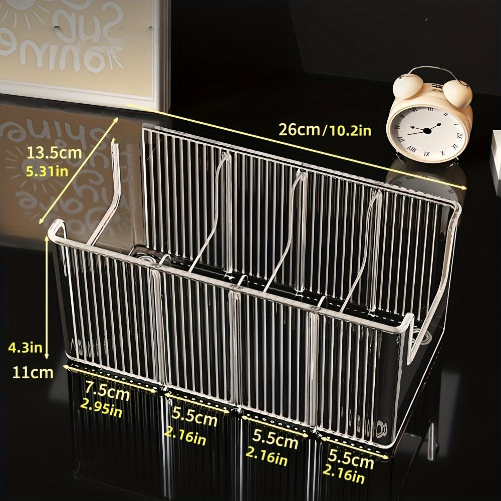 Plastic Belt Organizer Large Capacity Divided Storage Shelf for Wardrobe Makeup Bathroom Transparent Dustproof Multiuse Hanging