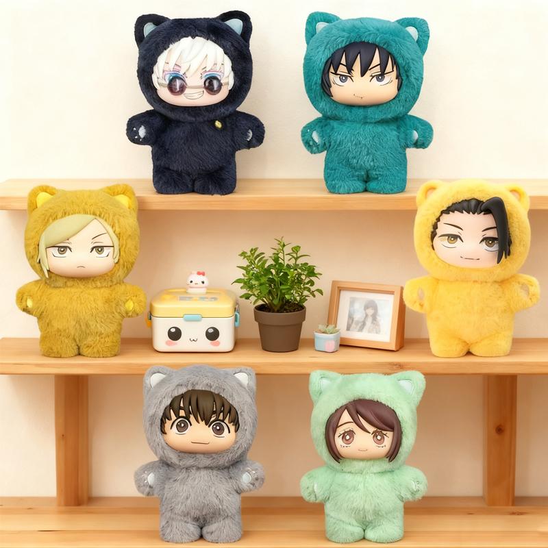 NEW Eaki Jujutsu Kaisen Season 2 Cat Park Party Gojo Satoru Blind Box Plush Doll Bag Pendant Collection