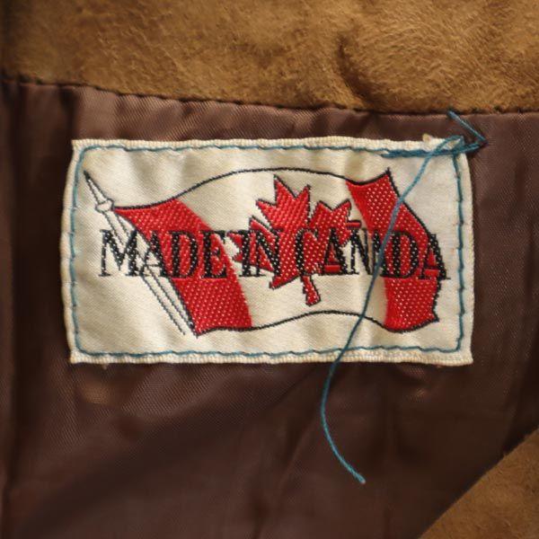 Vintage 80s Made In Canada Switching Coat 45481 Brown Women Used