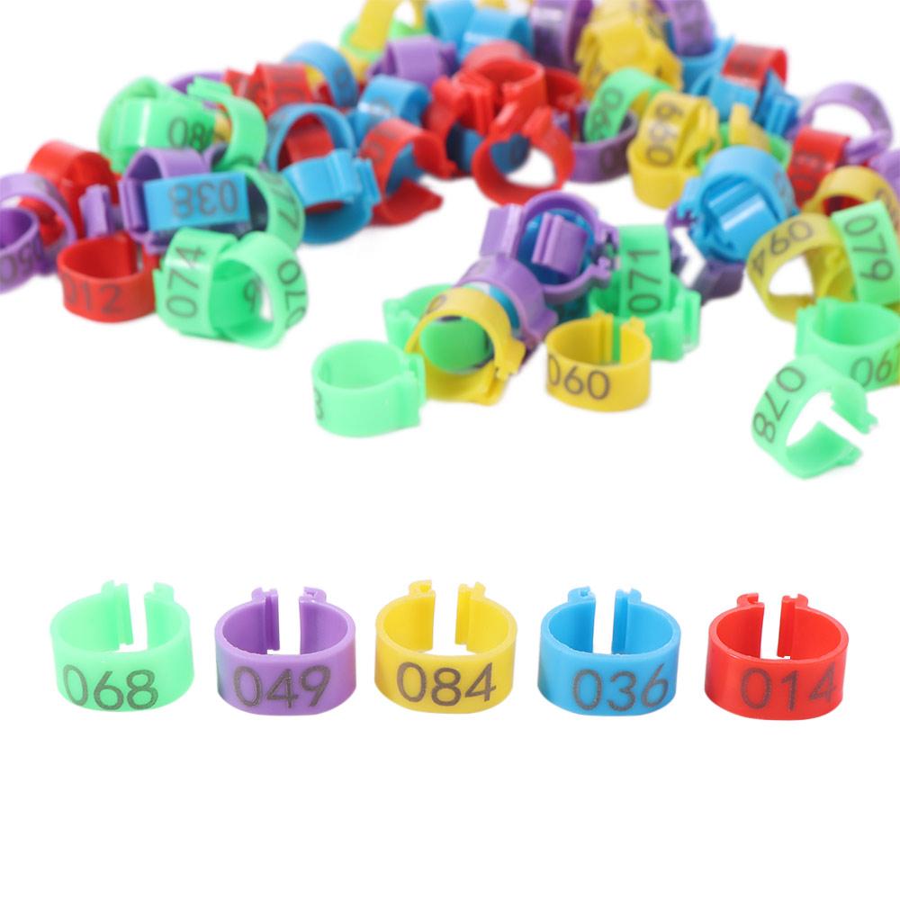 100 Stück Kunststoff Geflügel Fußbänder Gemischte Farbe Band Fußring Hühneridentifikation