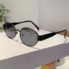 Retro Oval Sunglasses For Women Men Trendy Gold Sun Glasses Fashion Metal Frame Shades