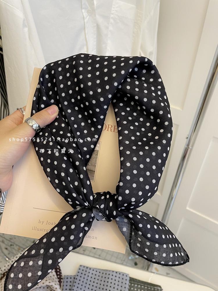 18Cm Cotton and Linen Cashew Small Square Scarf Spring Summer and Autumn Thin Decorative Scarf Air Conditioner Room Neck Scarf Headband Headscarf
