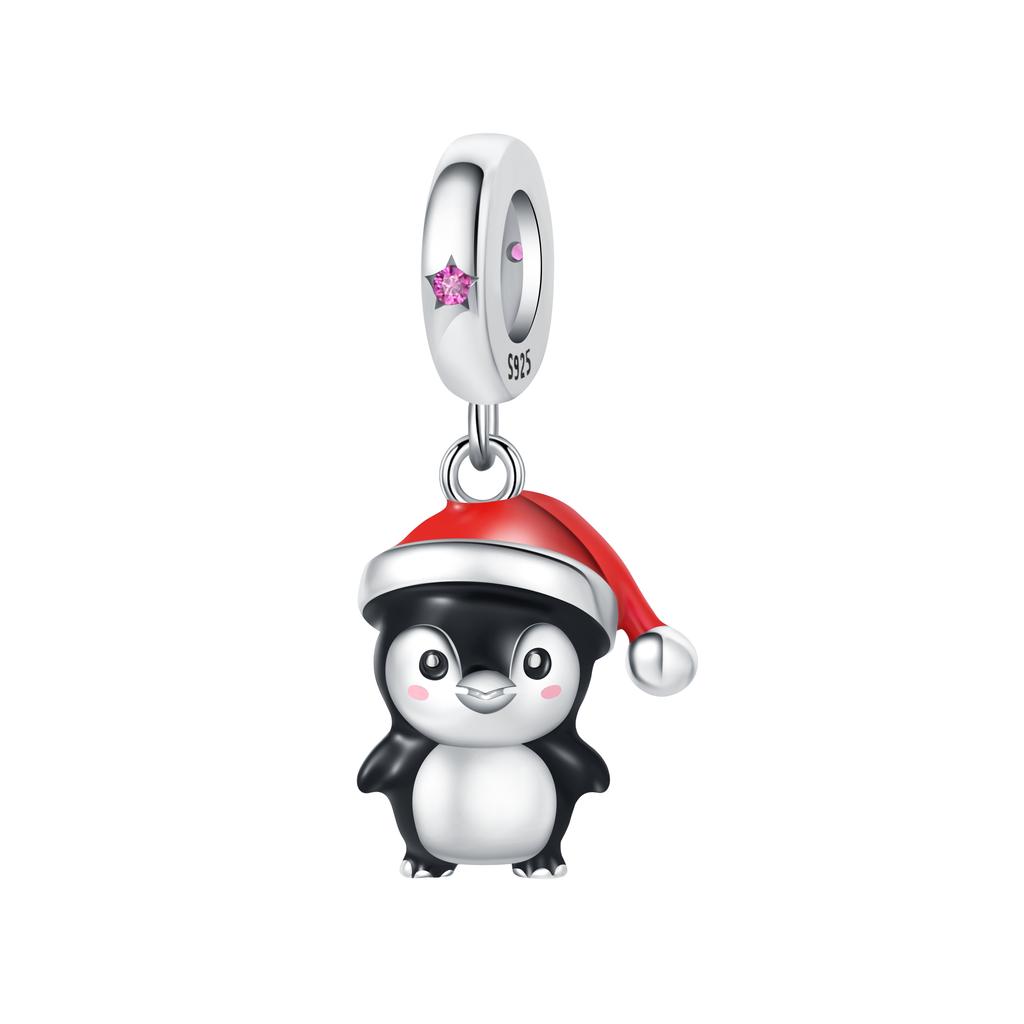 Charms Plata Originalesr Christmas Red Gift Beads For Charm Copper Bracelet Beads Jewellery Making Women'S Gift