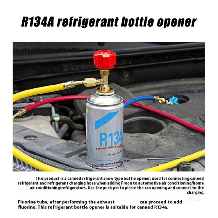 Automotive Refrigeration Canister Opener Professional Metal Construction For R134A R410A R600A Precise Coolant Transfer
