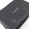 BALENCIAGA logo Clutch bag 593815 black leather unisex Used