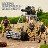 Joyfy Conjunto de Brinquedos de Base Militar Figuras de Ação de Soldados do Exército e Acessórios de Equipamento de Armas Brinquedos de Combate Militar para Crianças Presente de Aniversário