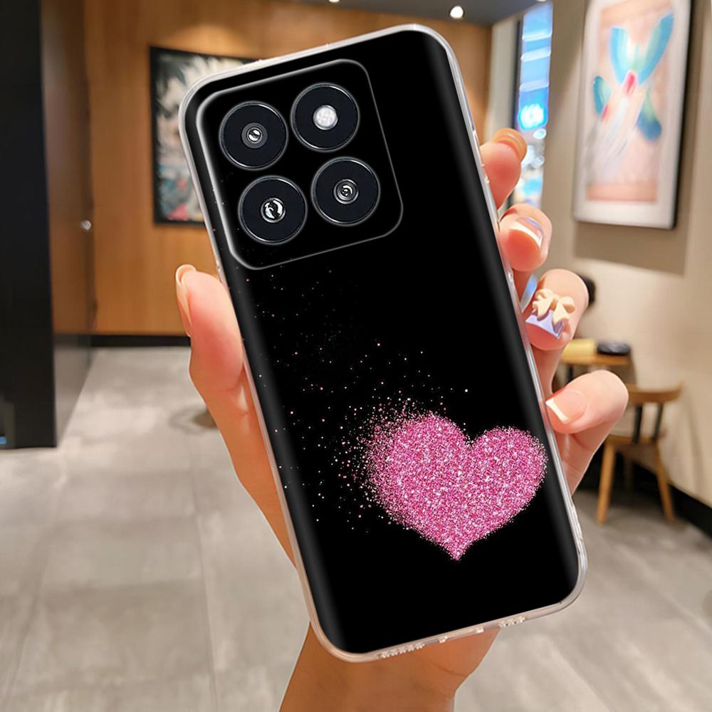 For Xiaomi 14 Pro Case Clear Cover Cute Painted TPU Cases For Xiaomi 14 Mi 14 Mi14 Soft Silicone Phone Case For Xiaomi Mi14 Pro
