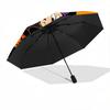 1pc Happy Halloween Mickey and Minnie Automatic Folding Umbrella - 3 Folding Design, Vivid Cartoon Pattern, Suitable for Outdoor Activities,