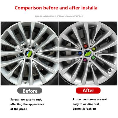20 buc. Luminoase Acoperitoare Șurub Butuc Auto Anti-Rugină Capace Protecție Piulițe Roată Auto Capace Șurub Roată Auto Decor Exterior