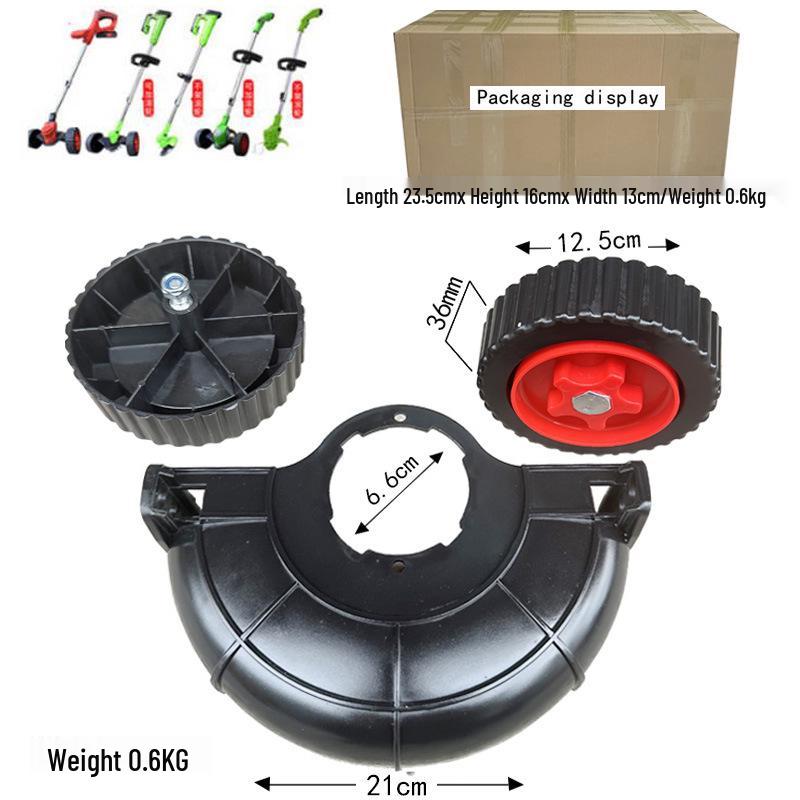 Rechargeable Lithium Battery Lawn Mower with Wheels - Compact Weeding Tool