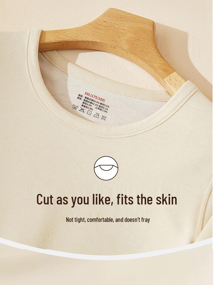 2025 Cashmere Silk Warm Underwear Set: Men's & Women's Autumn/Winter Wool Base Layer