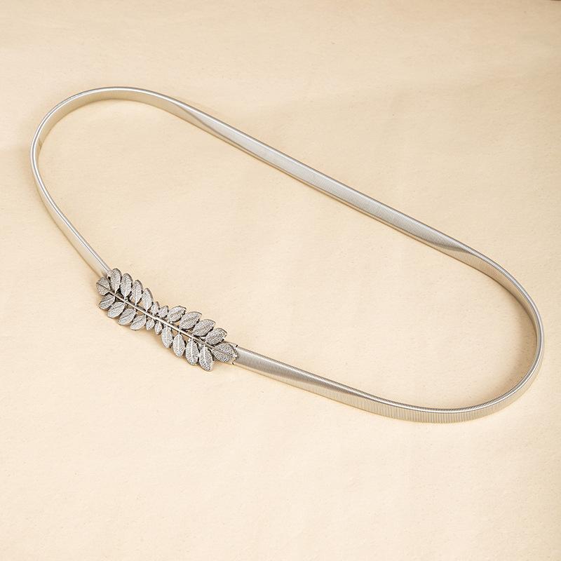 Wind Metal Belt Elastic Elastic Waist Chain Women'S Fashion Versatile Spring Dress Shirt Sweater Waist Seal