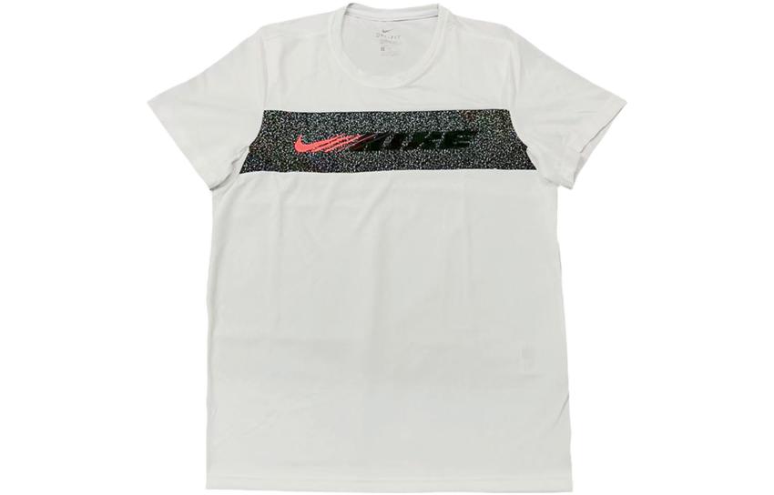 

Nike T Shirts Men s White Crew Neck Moderate Straight Fit CZ1497-100 M