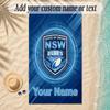 Beach TowelNSW Blues Logo Custom Name Text Personalized Soft Towel for Beach Pool Indoor Home Decor Gift