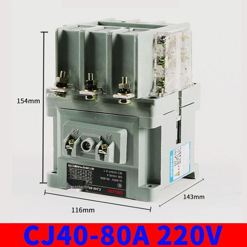 Stycznik AC przemysłowy DELIXI CJ40 380V/220V, 100A-1000A Amper.