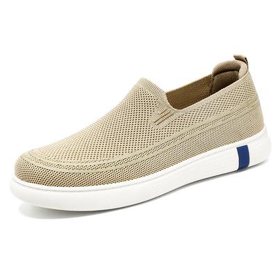 Herrenschuhe Sommer Mode Lässig Mesh Atmungsaktiv zum Hineinschlüpfen Plateau-Schuhe Übergröße 39-44 Sneaker Rutschfeste Flats Loafer