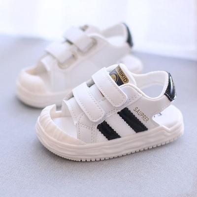Summer Sandals for Children Boys Girls PU Beach Shoes Anti-slippery Soft-soled Toddler Walking Shoes Casual Sports  Sandals