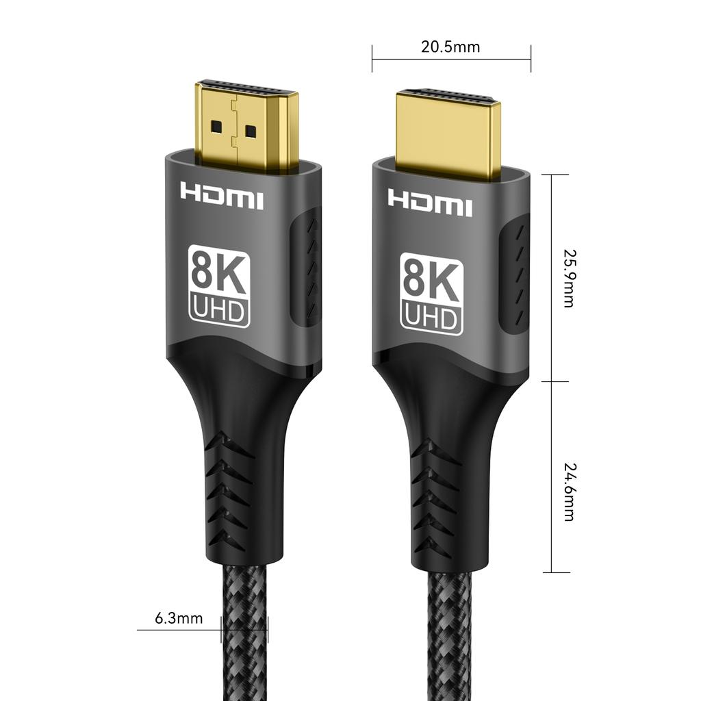8K HDMI кабель высокоскоростной 48 Гбит/с HDMI 2.1 HDMI-HDMI кабель высокой четкости видео 1 м 2 м 3 м 5 м для HDTV монитора PS4/PS5 Xbox